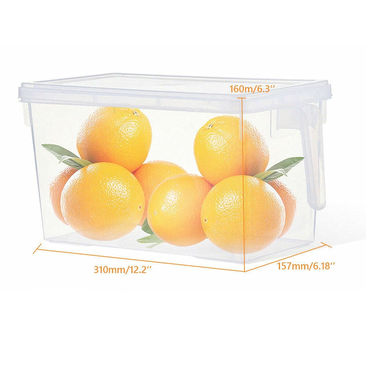 4pcs Fridge Storage Containers Food Kitchen Freezer Organizer Set