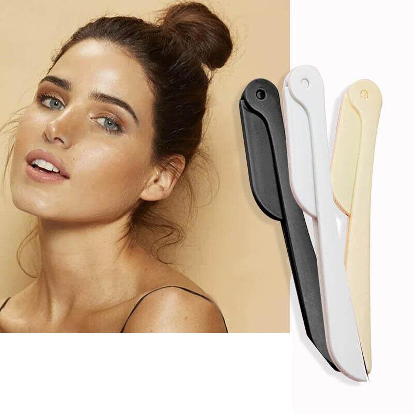 3pcs Portable Safety Eyebrow Trimmer and Shaper for Facial Hair