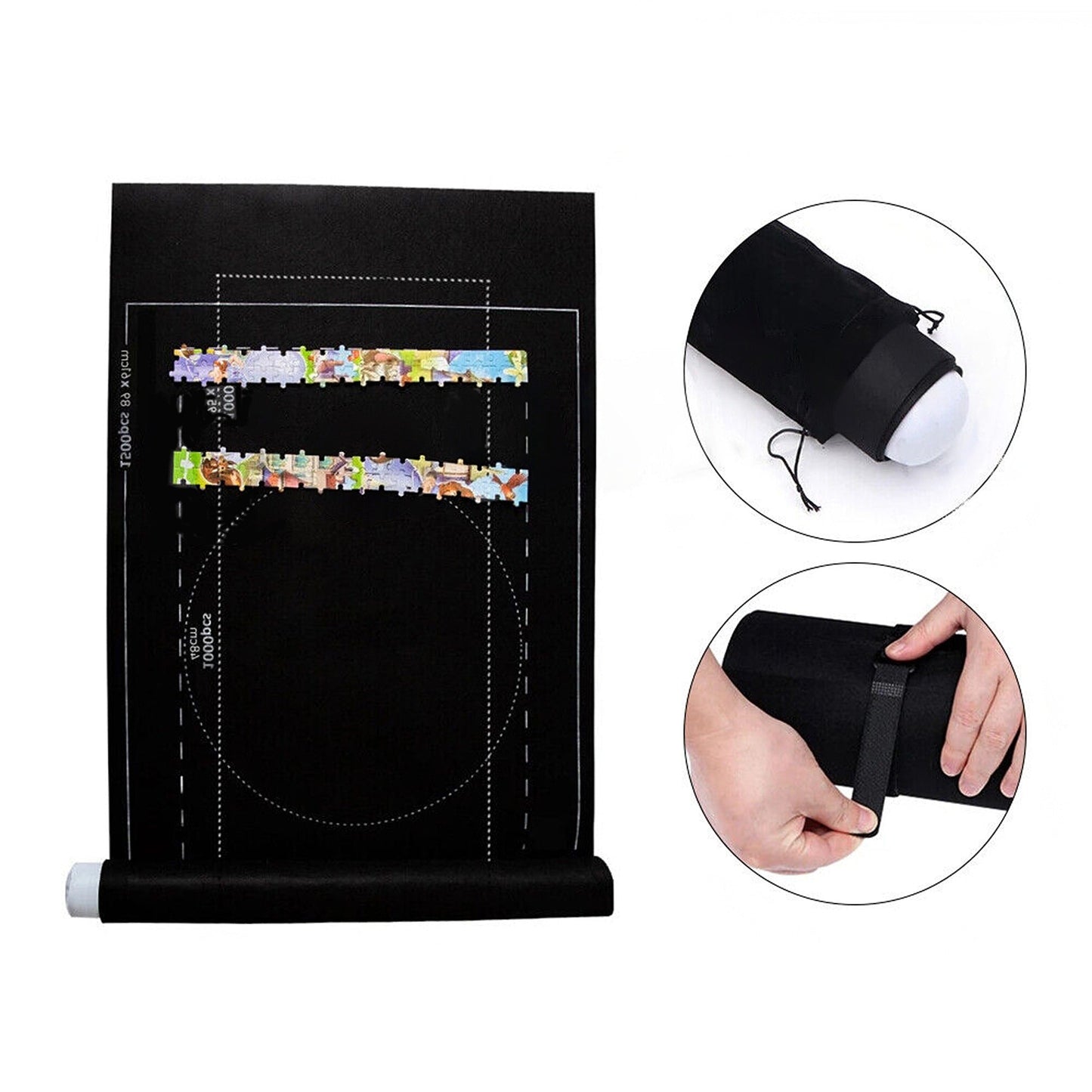 Puzzle Storage Roll Mat with Inflator Tool Jigsaw Saver Pad 1500pcs