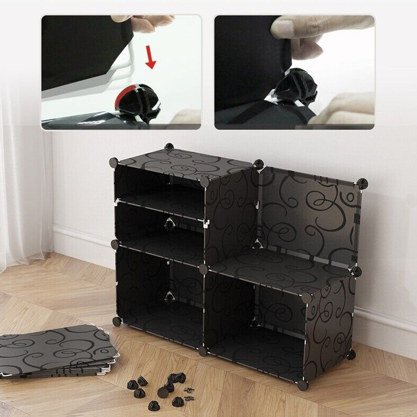 DIY Portable Stackable Shoe Rack Organizer Cube Storage