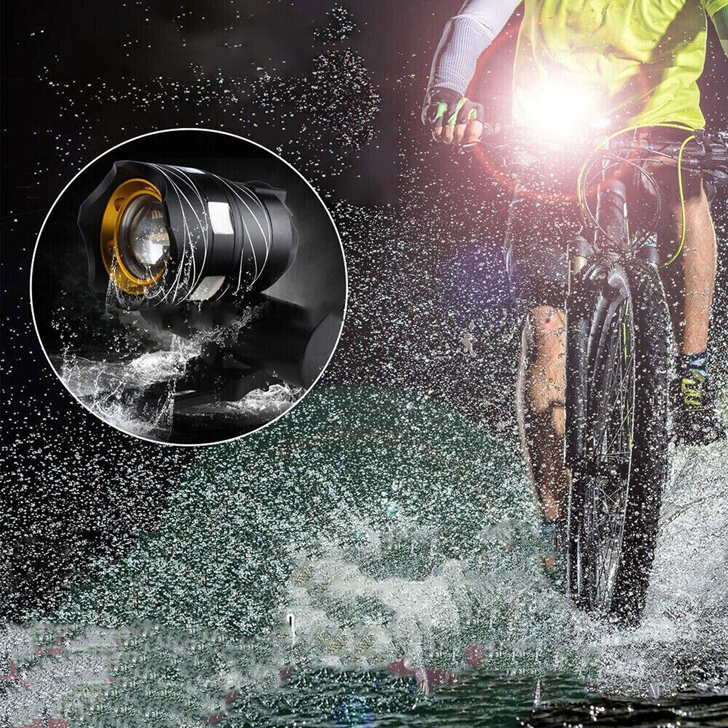 Waterproof USB Rechargeable Bicycle Light LED Front Back Headlight Bike