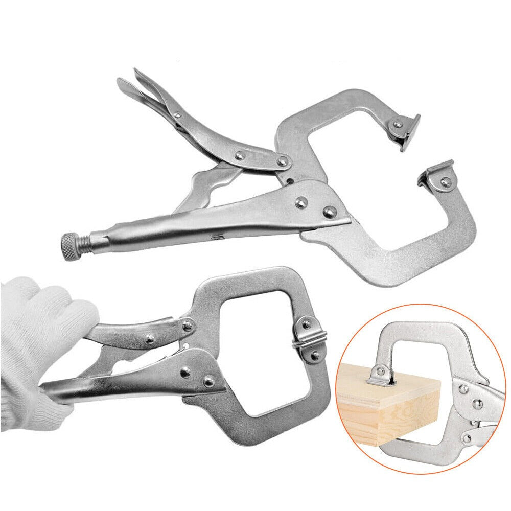 4pcs Heavy Duty 11in Steel C-Clamp Locking Welding Pliers