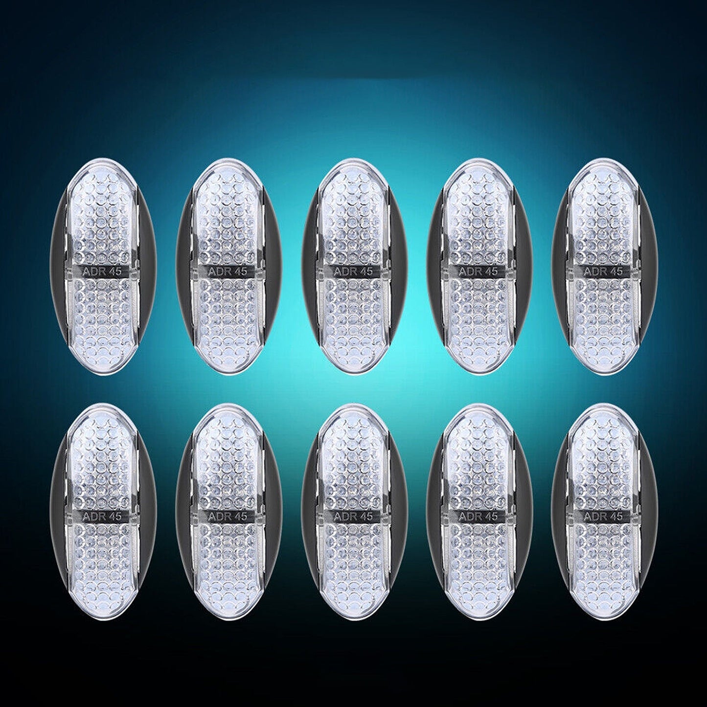 10pcs Amber and Red LED Trailer Truck Side Marker Lights