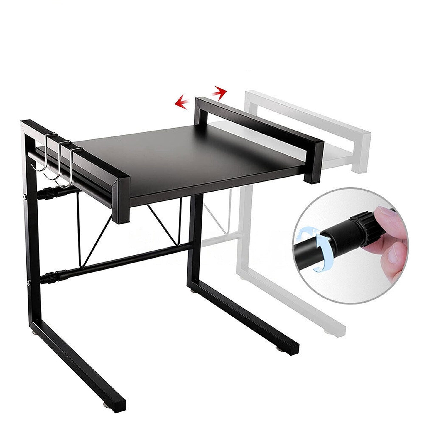 Organizational Shelf for Microwave Ovens Steel Kitchen Rack