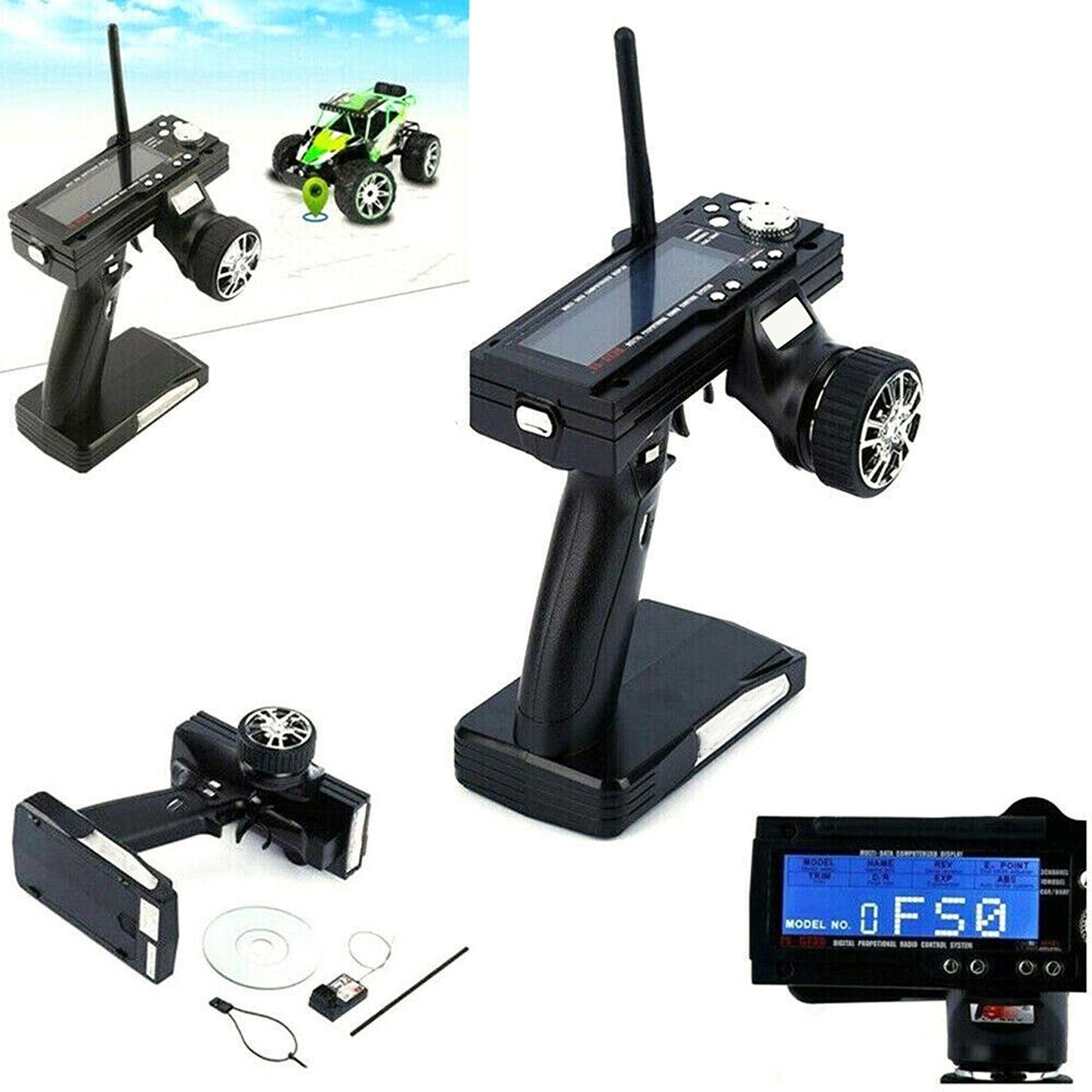 FS-GT3B 2.4GHz RC Control Transmitter and Receiver for Car and Boat