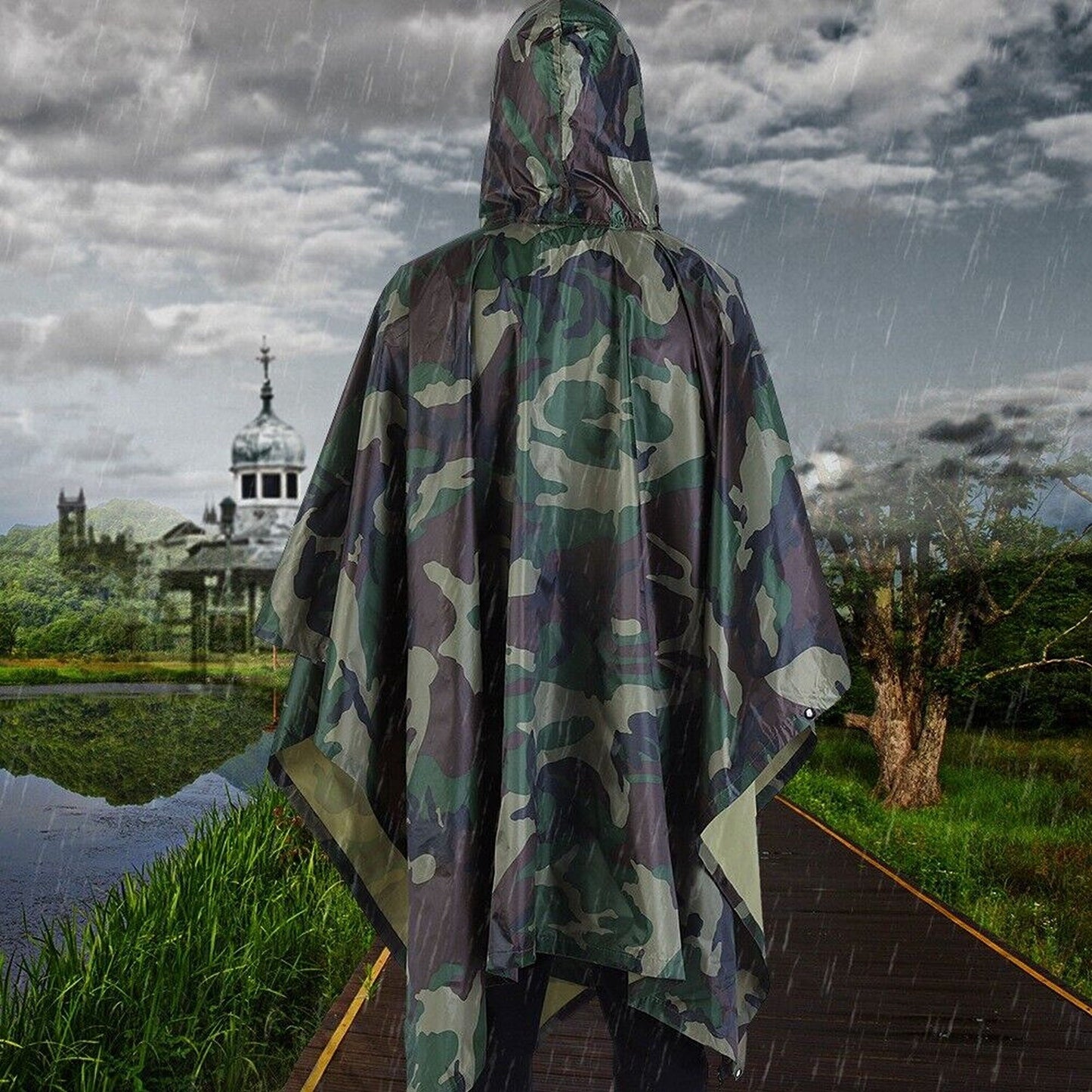 Modern Waterproof Fishing Rain Jacket with Hood