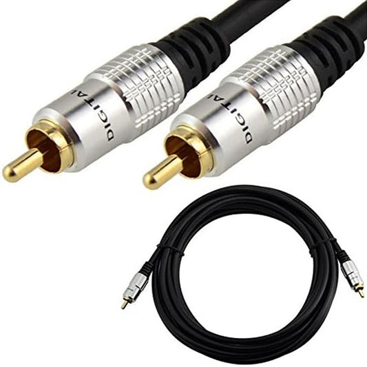 Gold Plated Single RCA Audio Cable for Subwoofer and Digital Coaxial Use