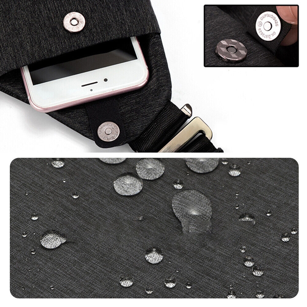 Portable Waterproof Shoulder Bag with Anti-Theft Pocket Personal Travel Chest Bag