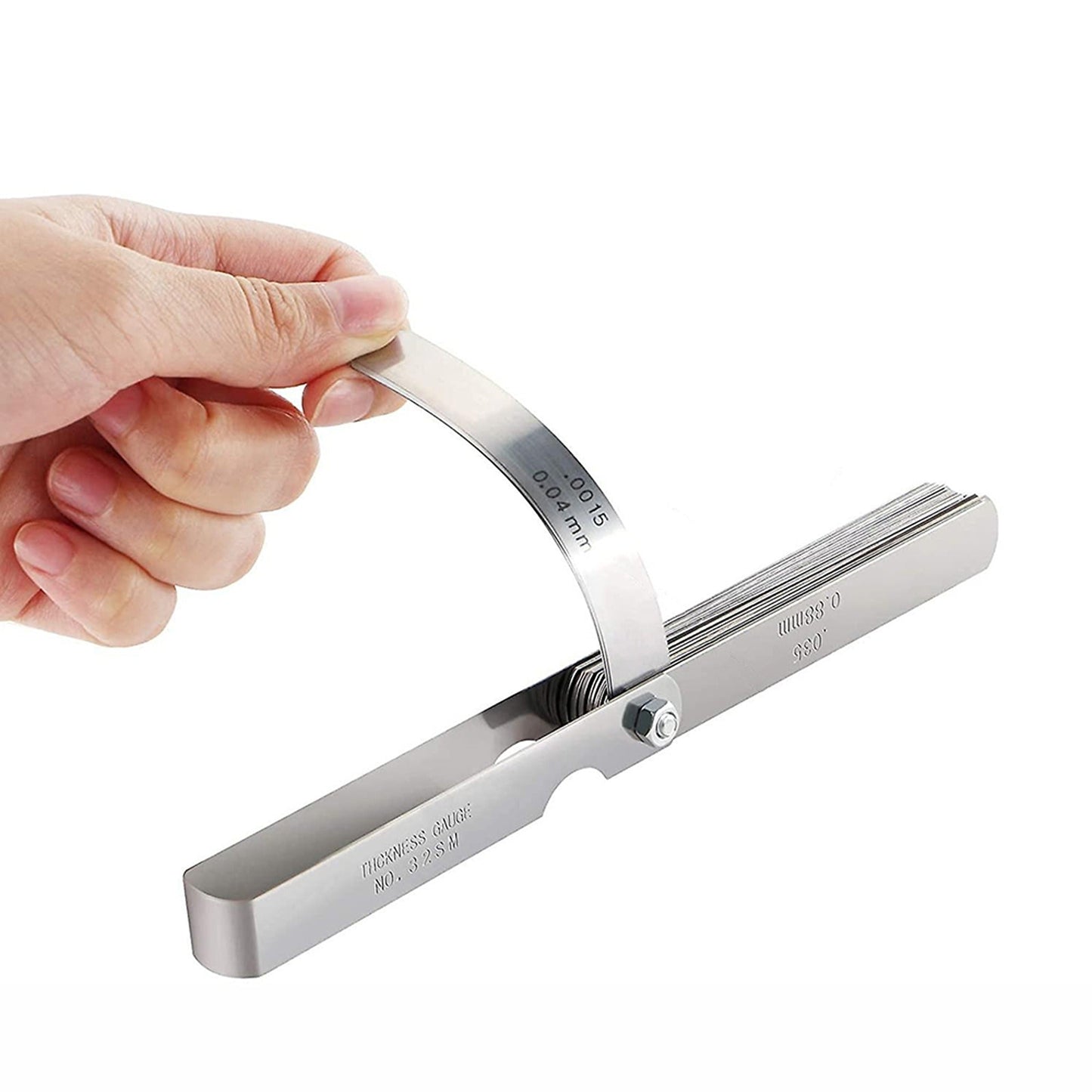 Metric Inch Dual Marked Feeler Gauge Thickness Gap Tool 32 Blades