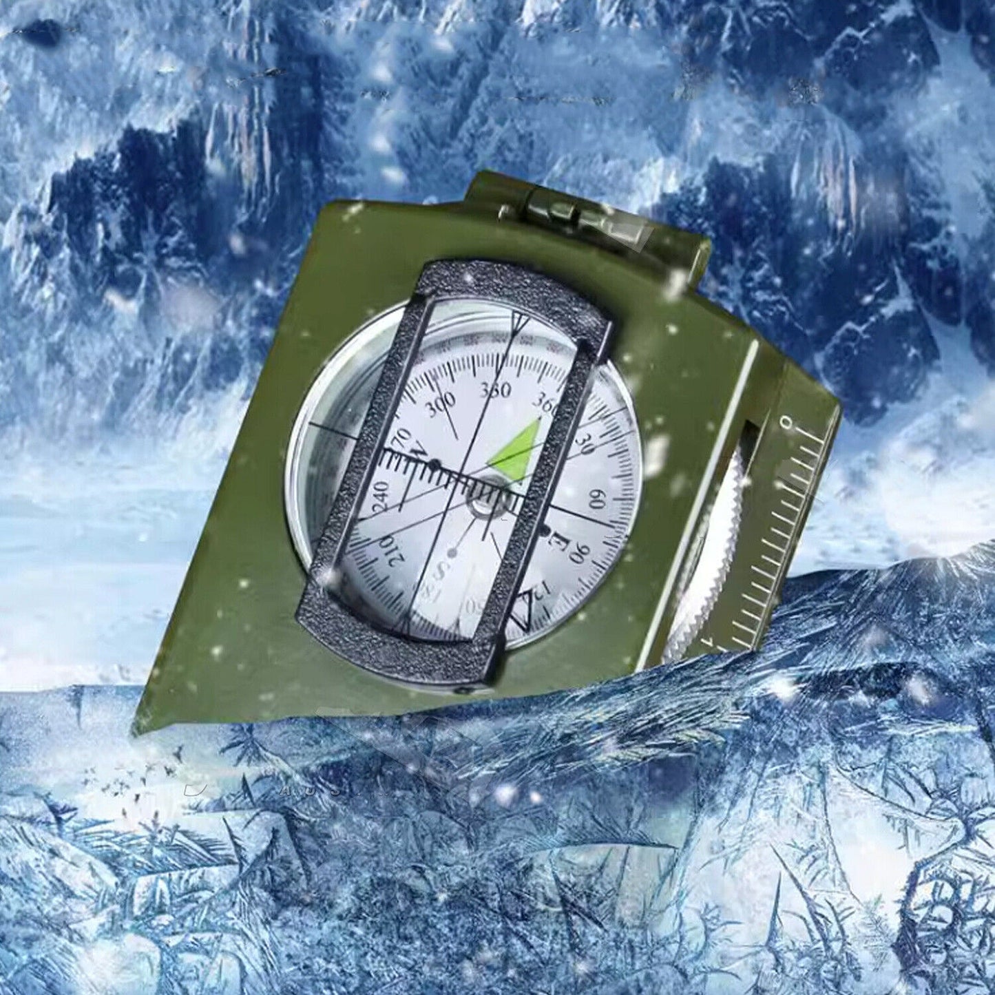 Outdoor Army Metal Sighting Clinometer Compass for Hiking and Survival