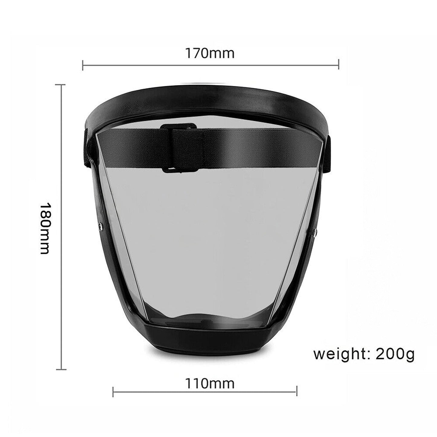 Adult Full Face Shield Mask Super Protective Anti-Fog Design