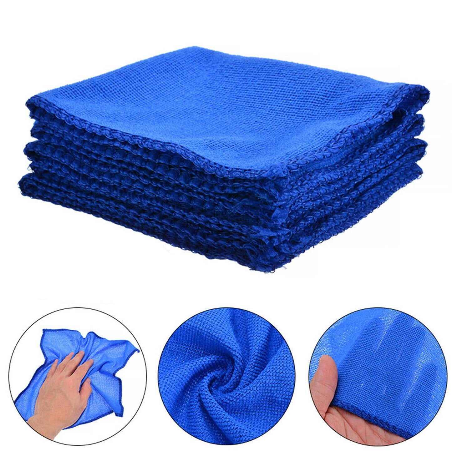 50pcs Microfibre Glass Cleaning Cloths for Windows Screens and Dishes