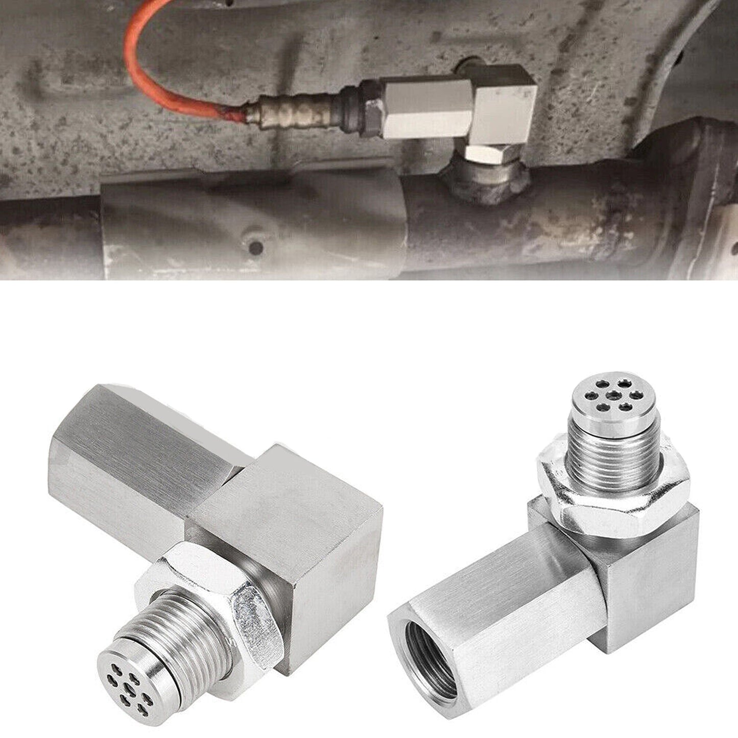 O2 Oxygen Sensor Spacer Adapter for Extending Catalytic Converters 90 Degree