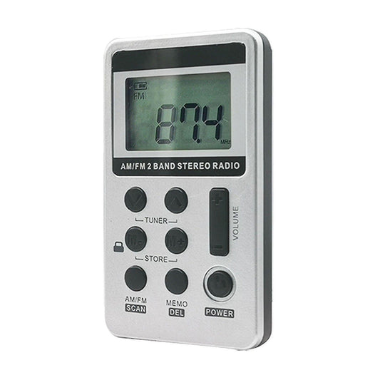 Portable AM/FM Radio Pocket Receiver with Earphone and USB Charging