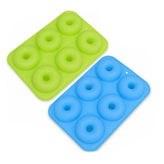 2pcs Baking Essentials Silicone Donut Pan Mould Tray