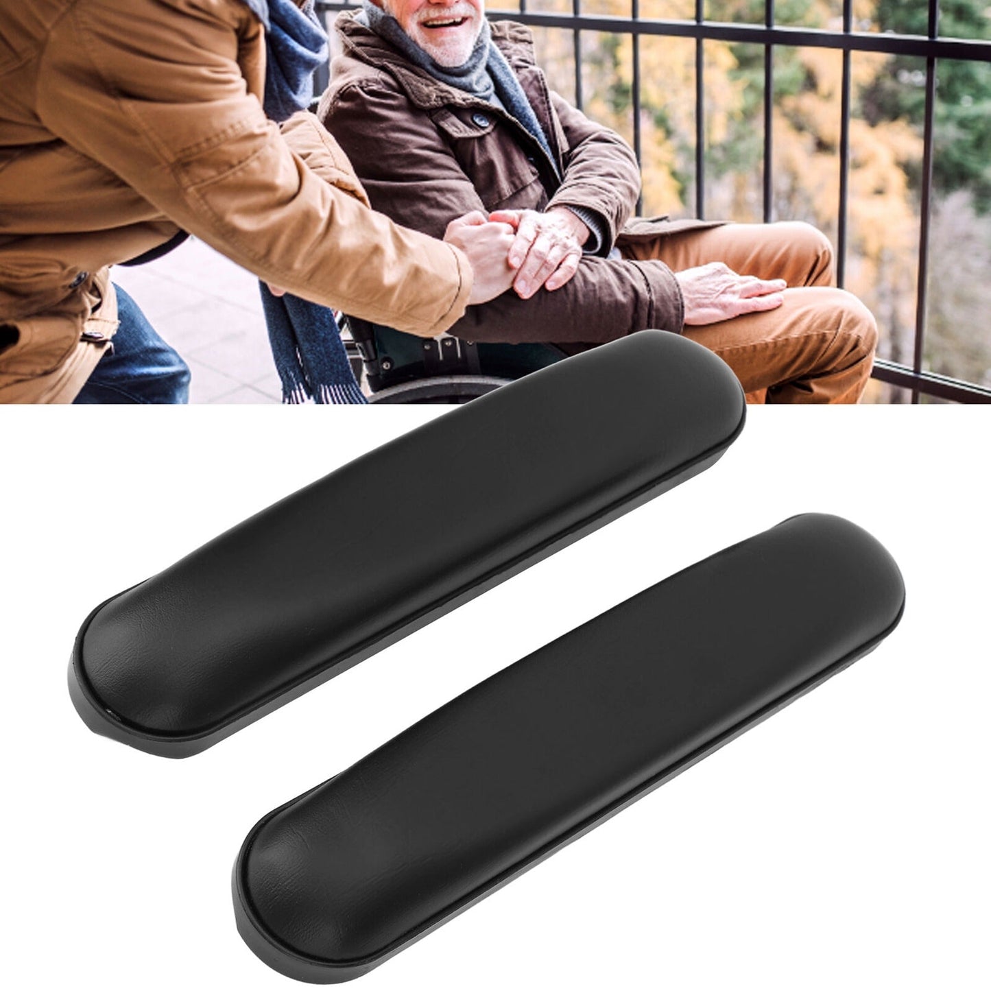 2pcs Waterproof Universal Wheelchair Arm Pad Replacement 2pcs