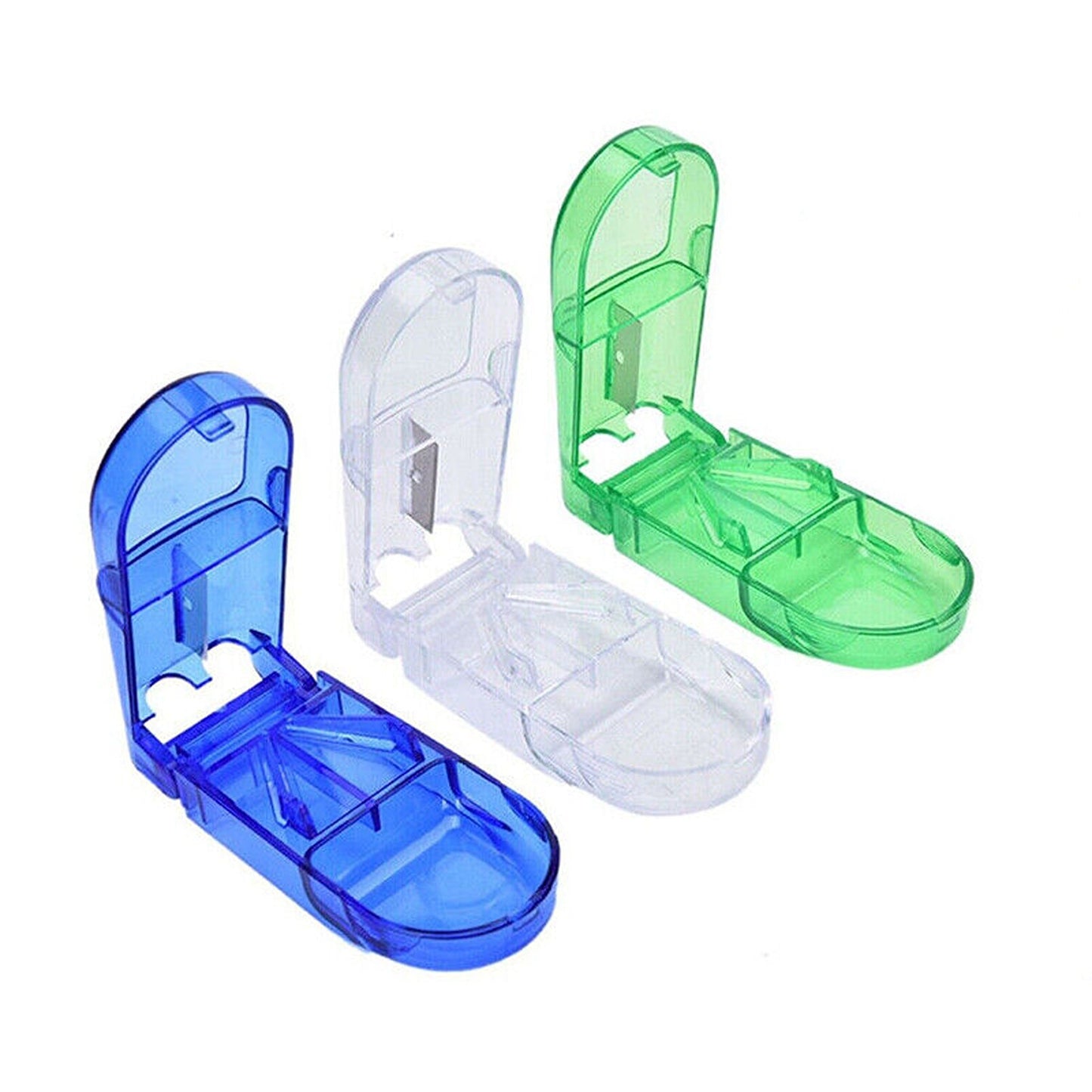 Compact Travel Pill Cutter and Medicine Storage Box
