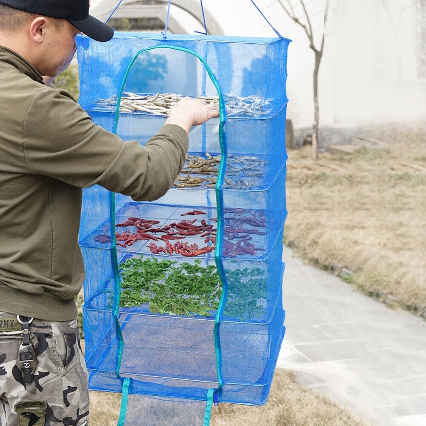 Air Drying Net for Food Jerky Fruits Vegetables Fishing Meat Dehydrator