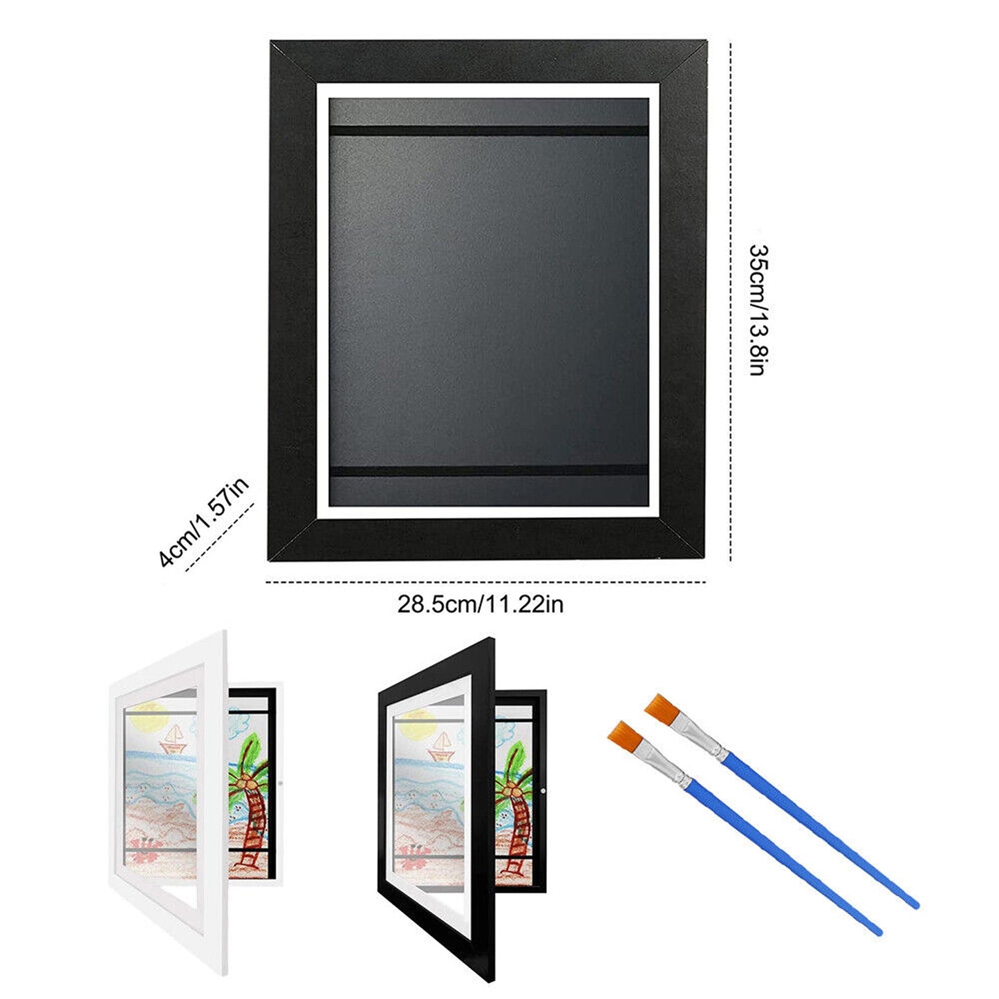 Wooden Picture Frame for Displaying Up to 150 Artworks