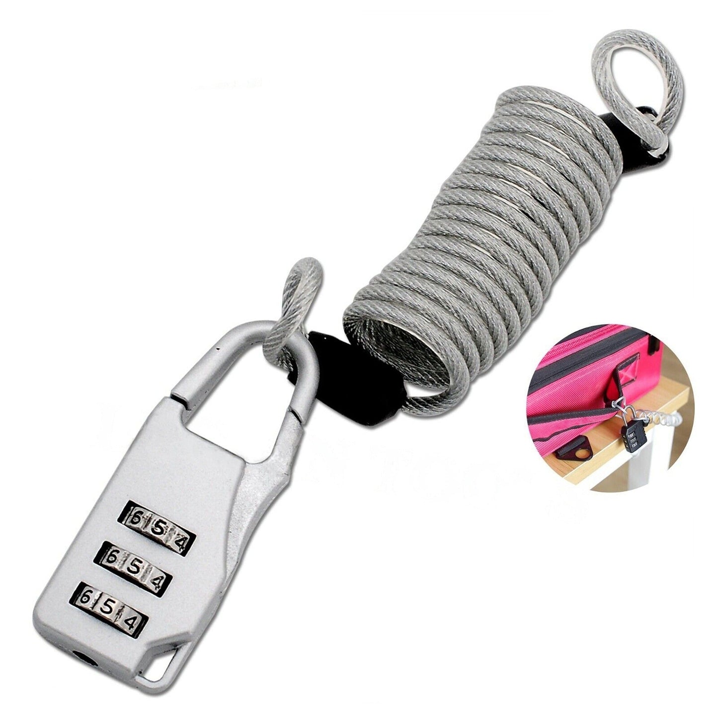 Security 3 Digit Combination Travel Lock Padlock for Suitcase Luggage