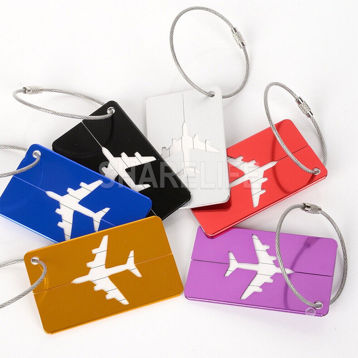 Travel ID Tag for Luggage Aluminum Suitcase Address Label
