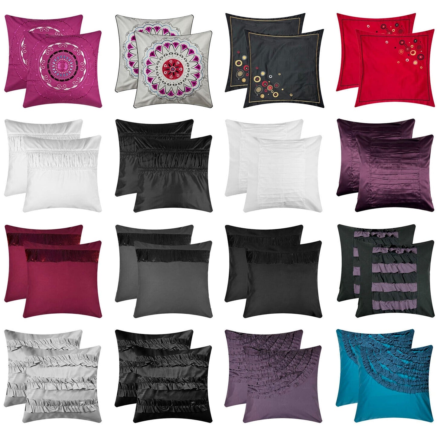 2pcs European Pillowcases Continental Pillowcases 65 x 65cm