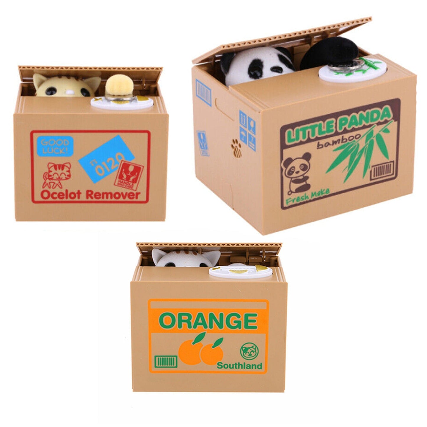 Panda Coin Bank Cute Stealing Money Box