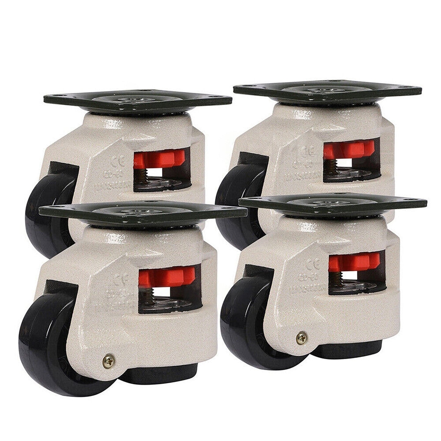 4pcs Adjustable Retractable GD80F Swivel Casters 1400KG Workbench Leveling Wheel