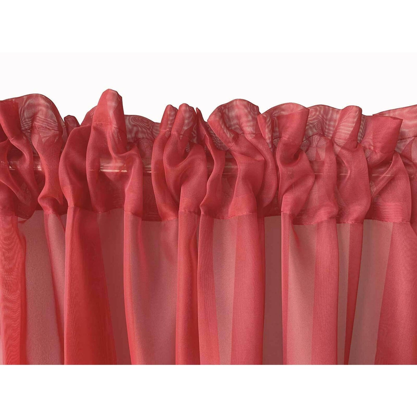 Organza Voile Sheer Curtain with Rod Pocket for Window Draping