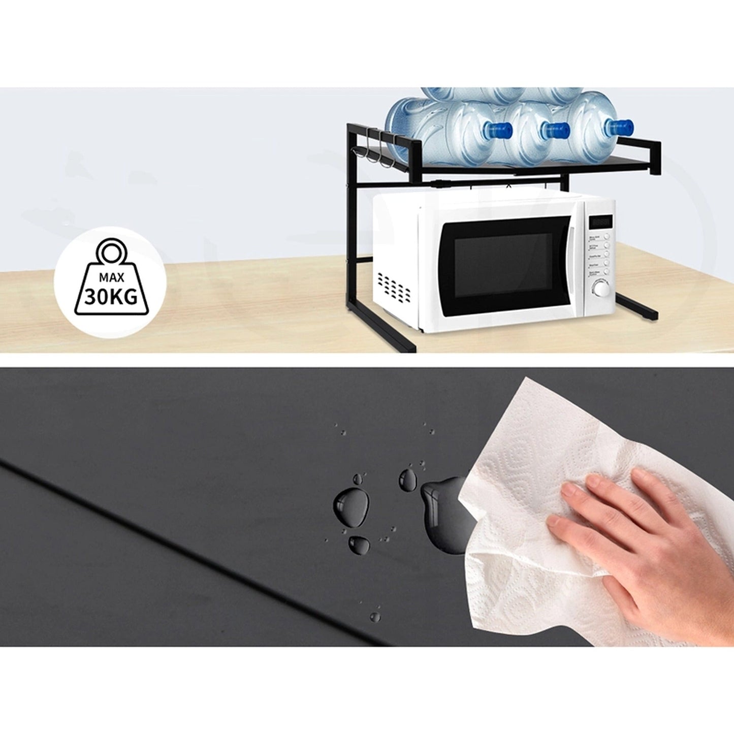 Microwave Oven Storage Rack Kitchen Organiser Shelf