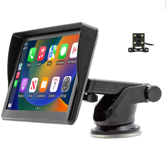 7in Wireless Apple Carplay and Android Auto Bluetooth Car Stereo with Camera