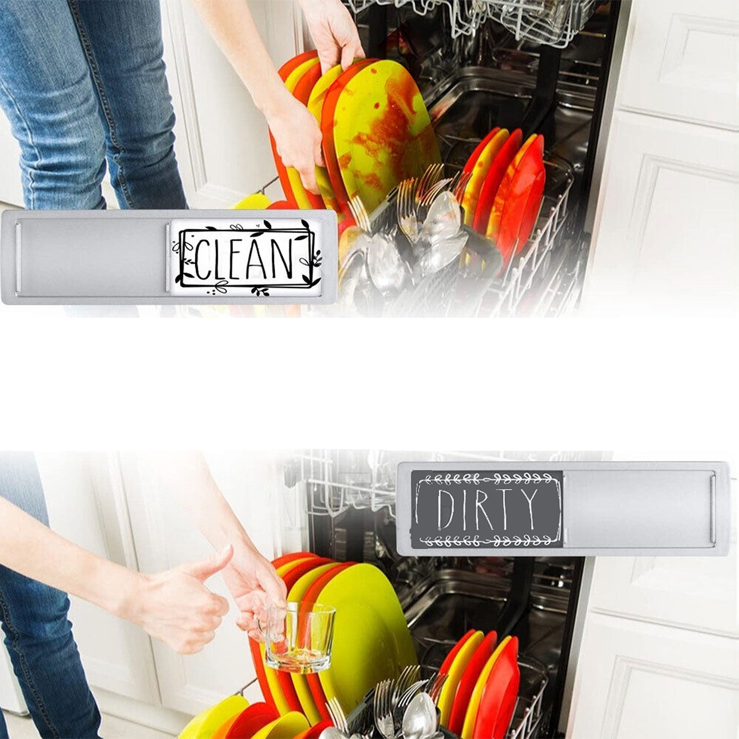 Simple Indicator Magnet for Dishwasher Clean or Dirty Sign