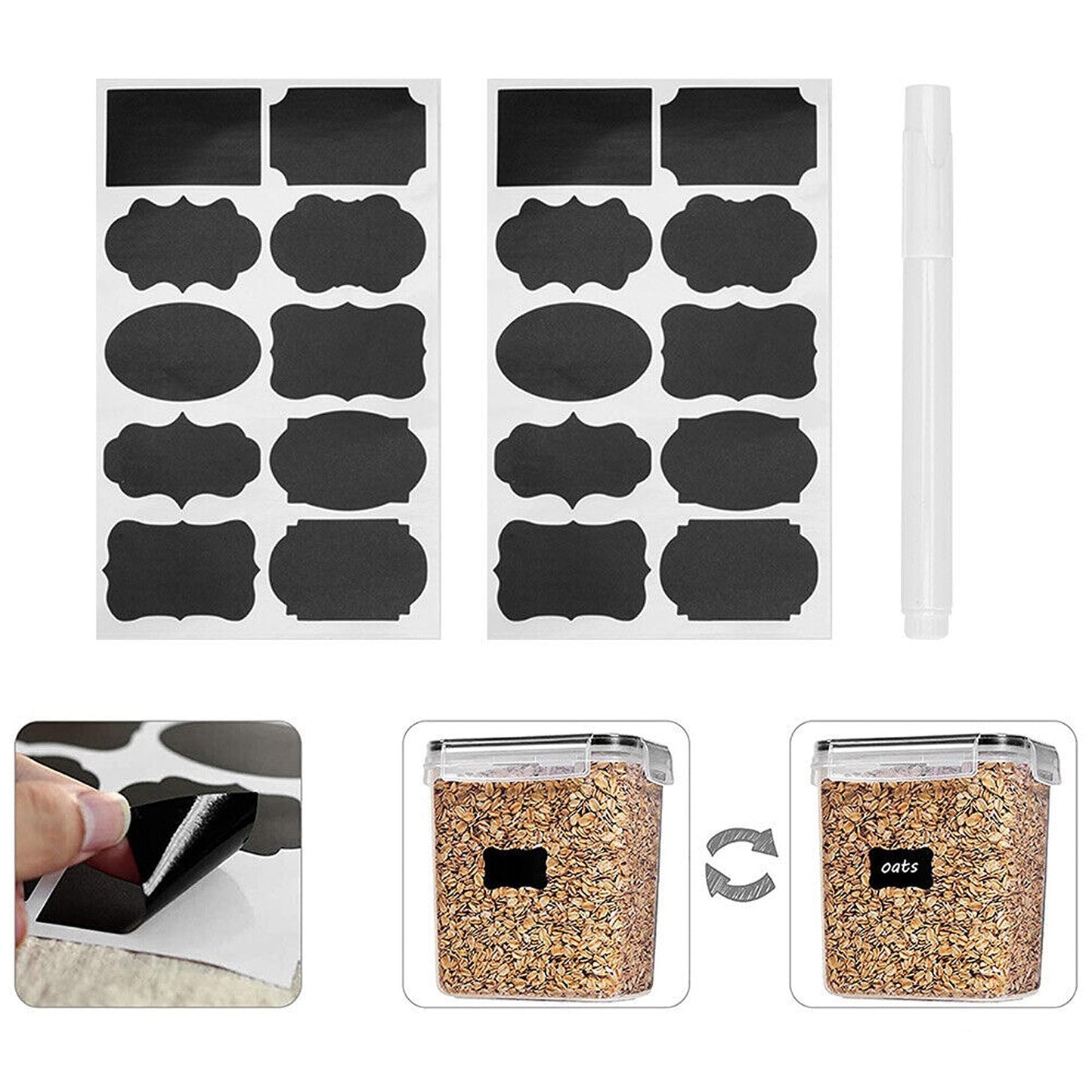 Set of 14 Airtight Food Storage Containers with Lids for Kitchen