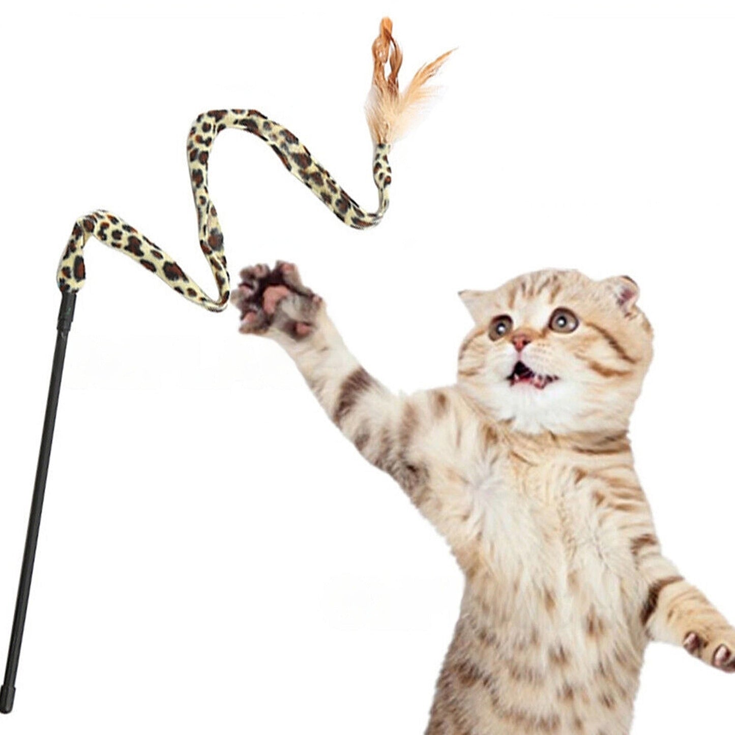 33pcs Cat Toy Assortment Rod with Fur Mice and Bells Catnip Included