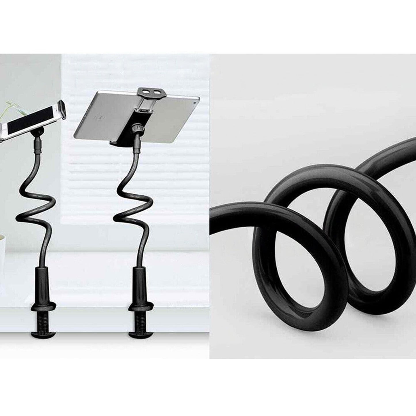 360-Degree Rotating Bed Desk Mount Stand Holder for Tablets and Phones