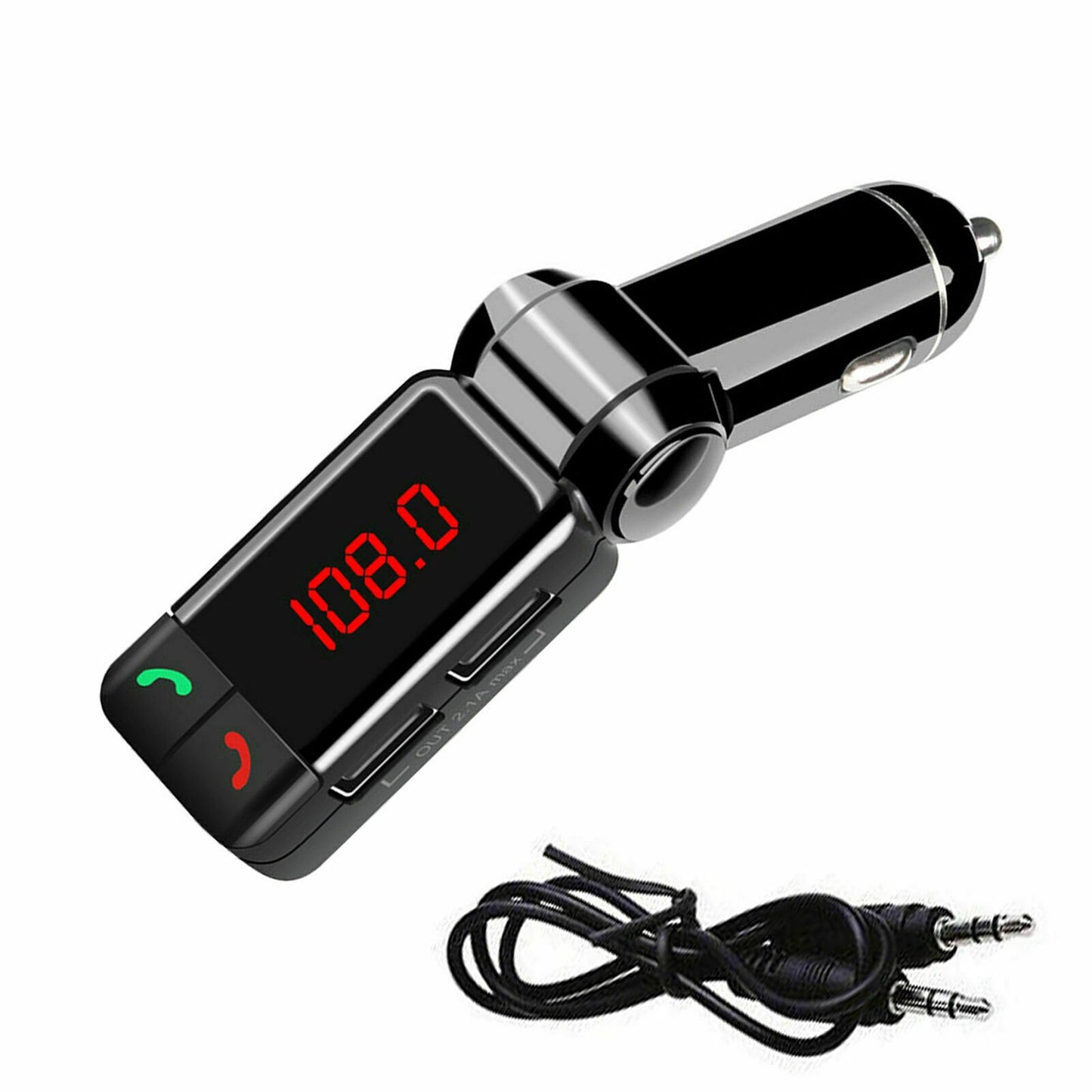 FM Transmitter Bluetooth Car Kit with USB Charger and MP3 Player