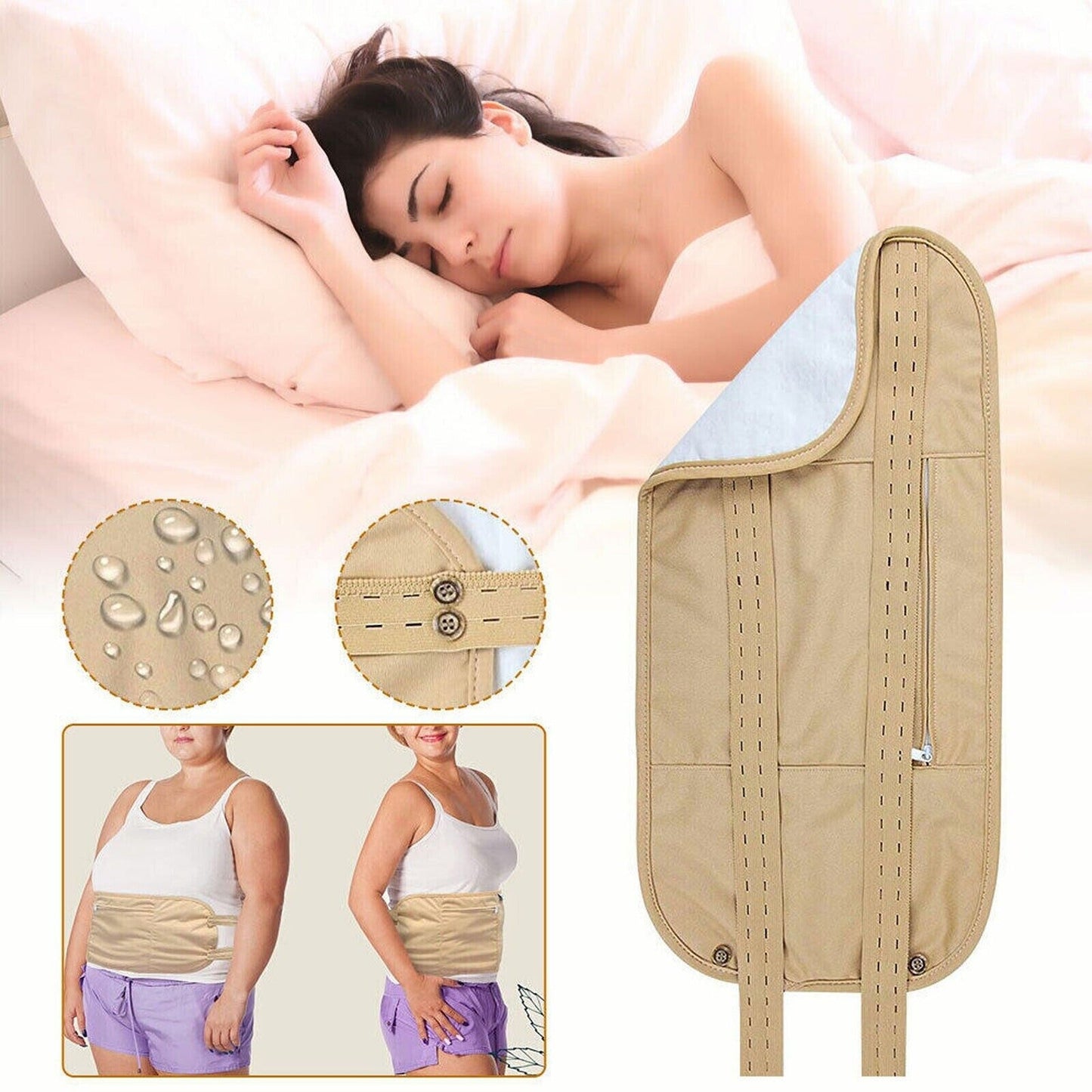 Reusable Castor Oil Pack Kit Compress Wrap Belt Toxin Inflammation Remover