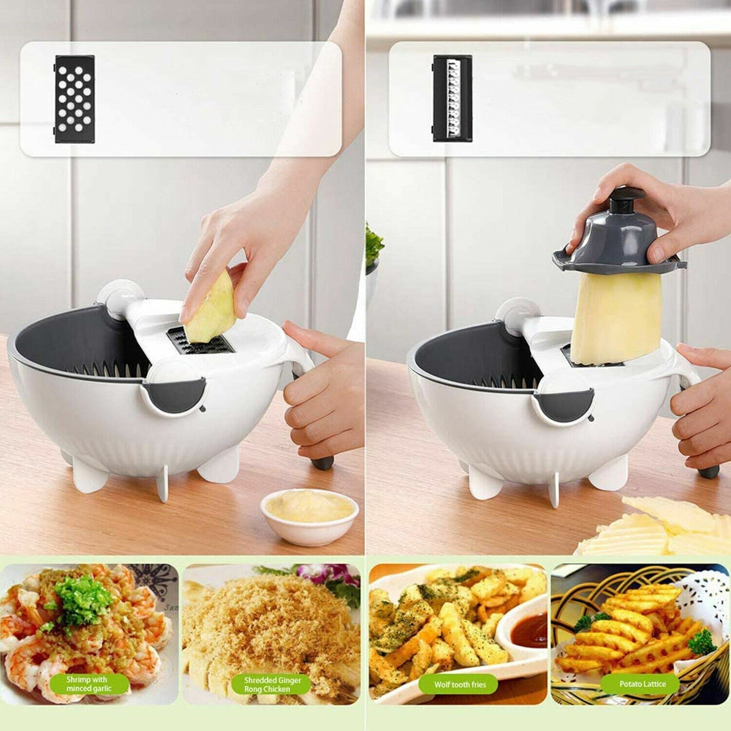 9-in-1 Multi-Function Kitchen Slicer for Vegetables and Fruits