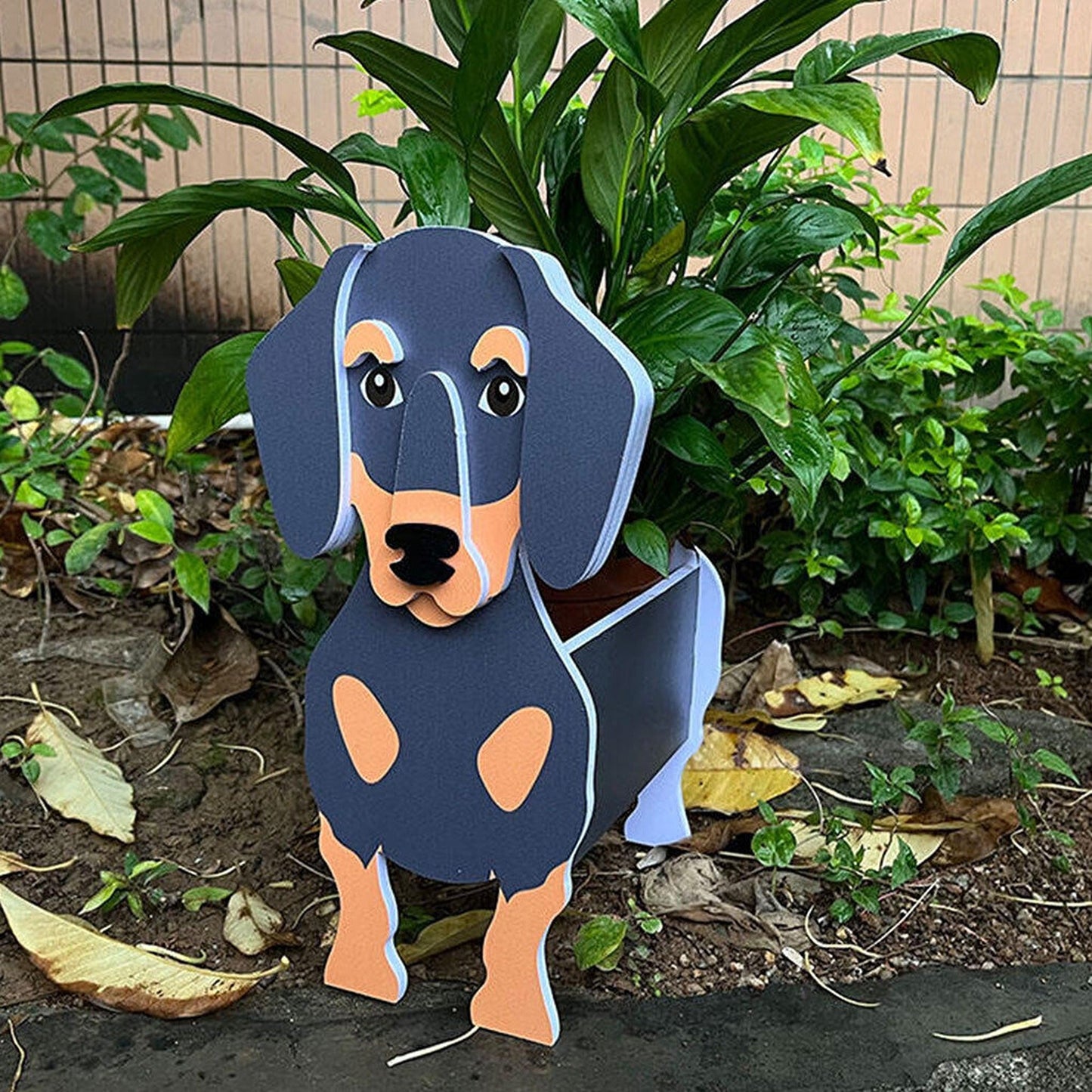 Dachshund Dog Flower Pot Garden Decorative Planter