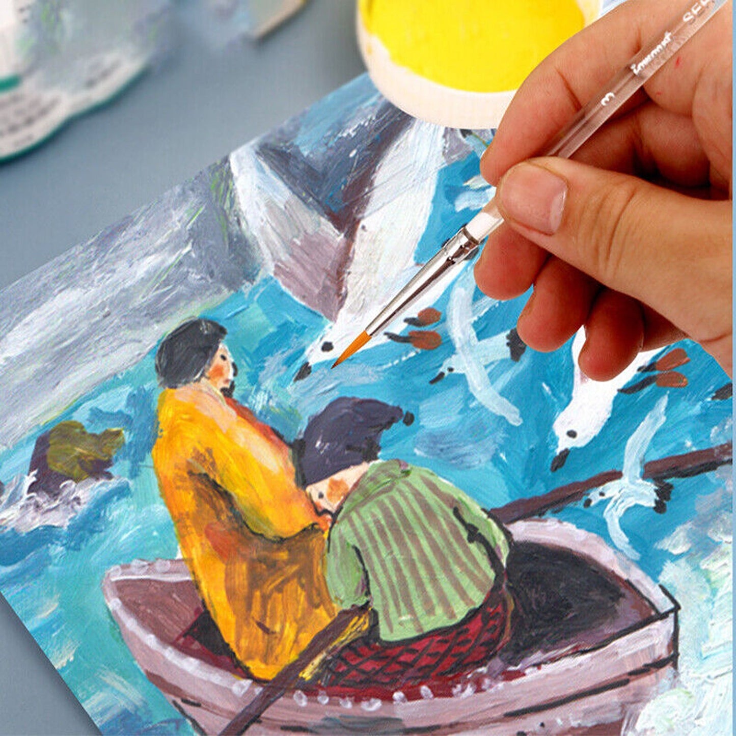 6pcs Fine Detail Paint Brushes for Miniature Art and Models