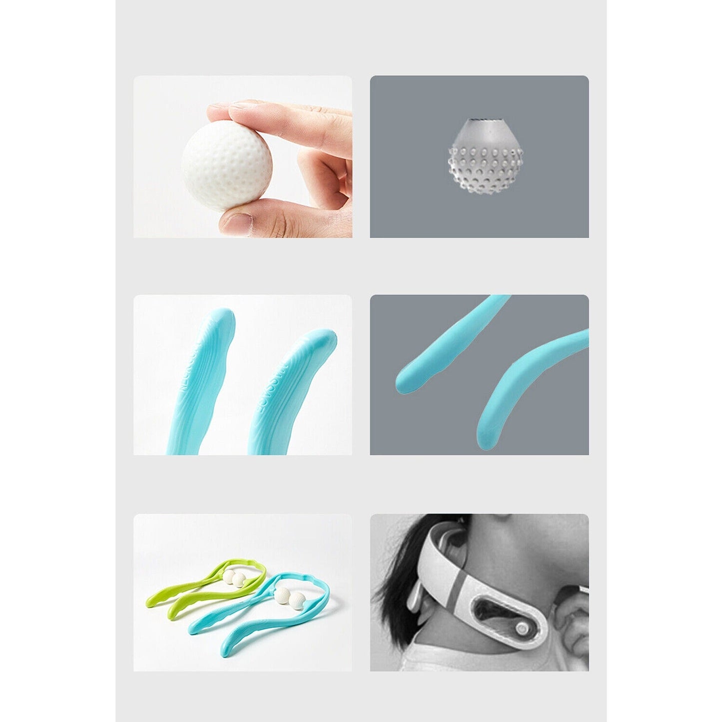 Dual Trigger Point Neck Shoulder Massager Hand Roller for Pressure Relief