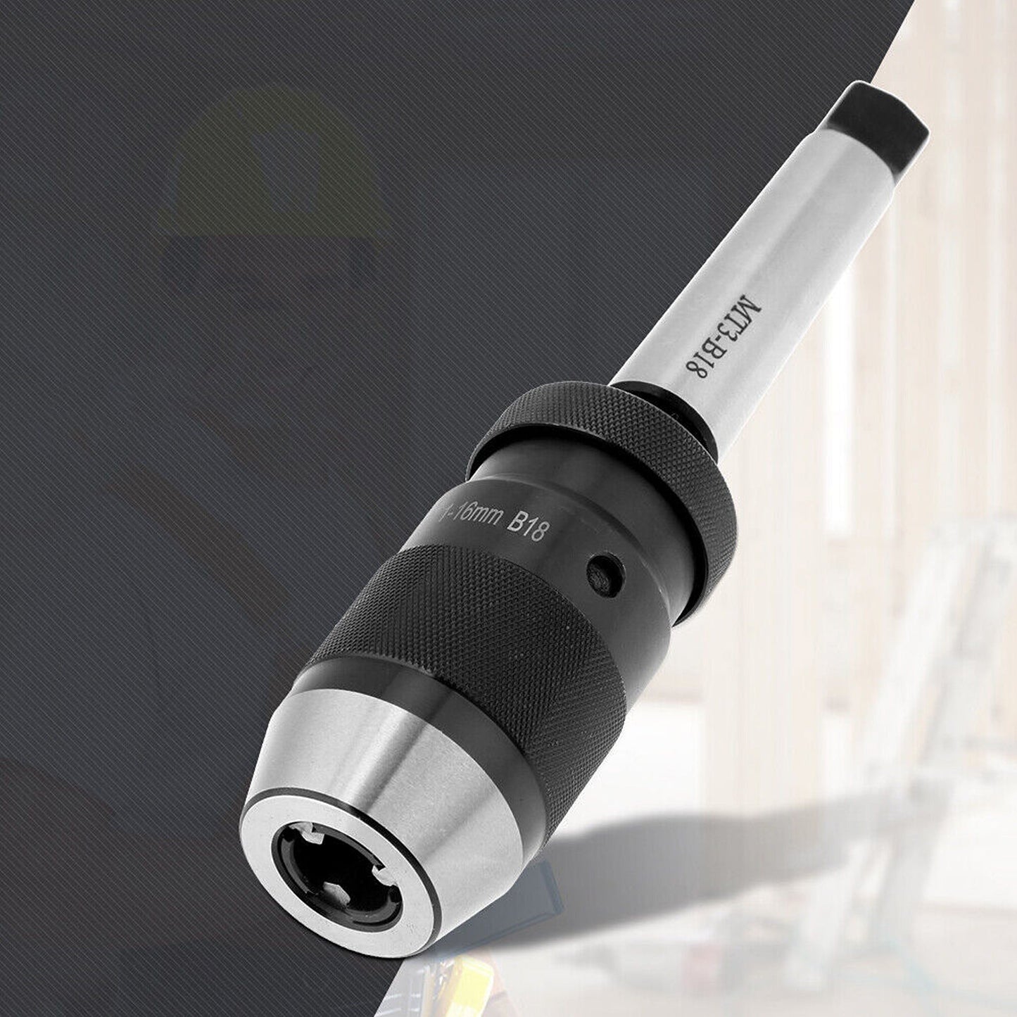 Lathe Drill Chuck with Keyless Self Tightening and MT3-B18 Taper Arbor