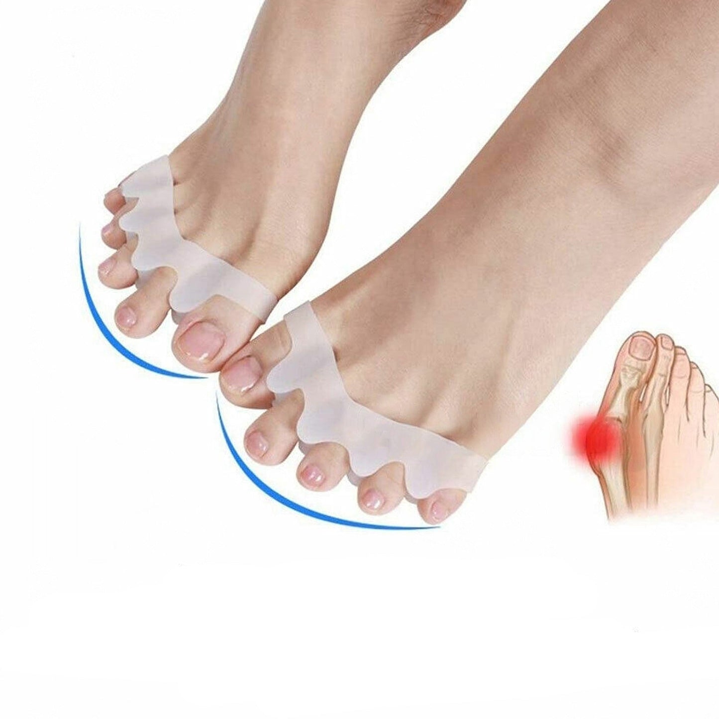 Gel Toe Separator for Bunions Silicone Corrector Hallux Straightener