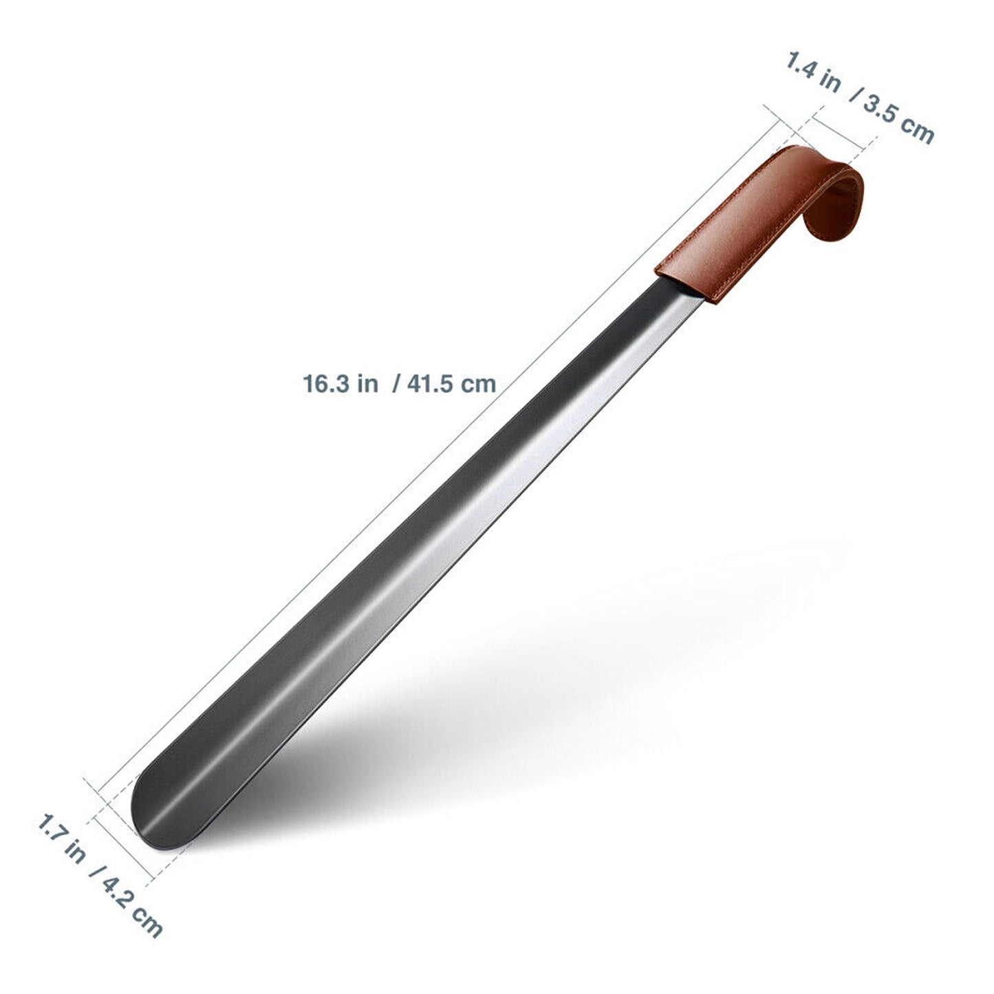 Easy Slip Long Handle Leather Shoe Horn Sturdy Helper