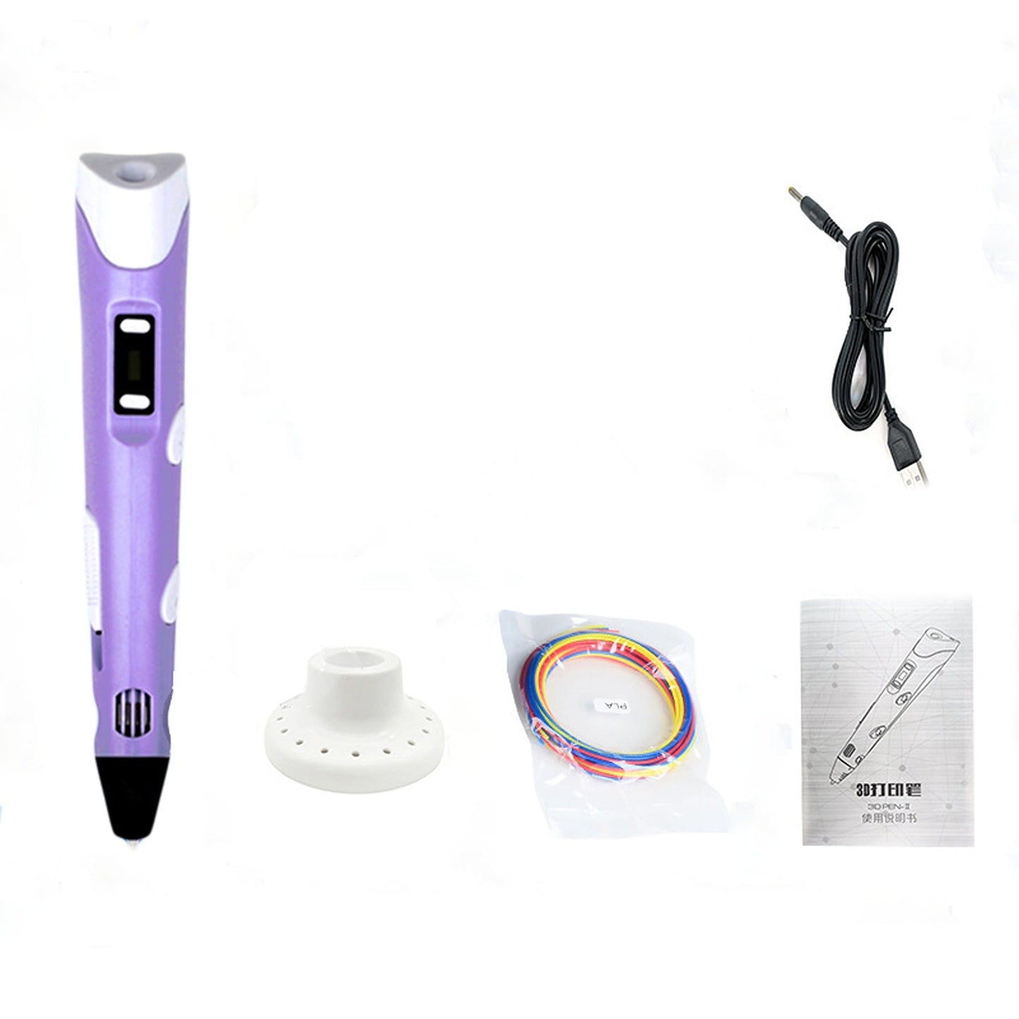 3D Doodle Pen with LCD Screen and Free Filaments Set