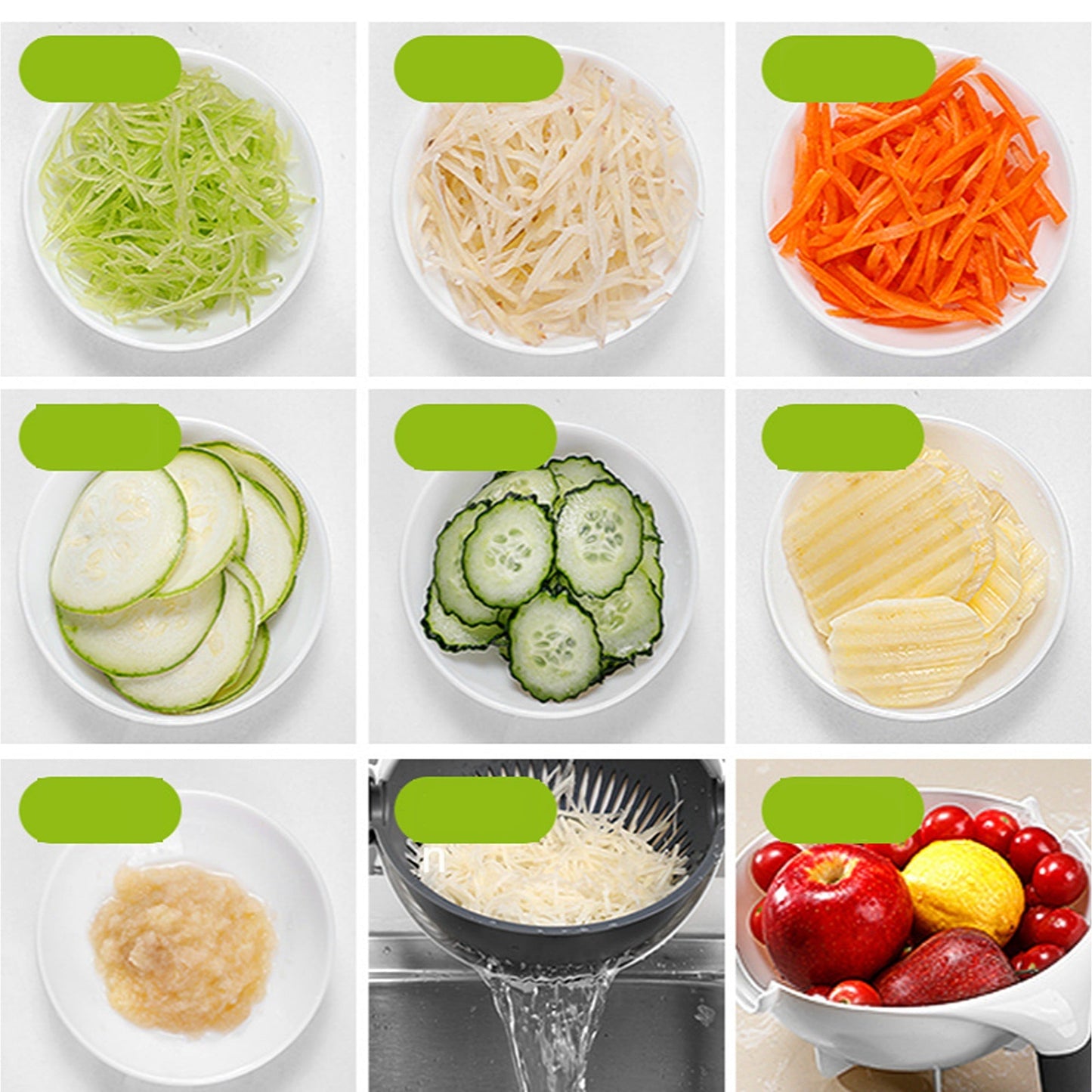 9-in-1 Multi-Function Kitchen Slicer for Vegetables and Fruits