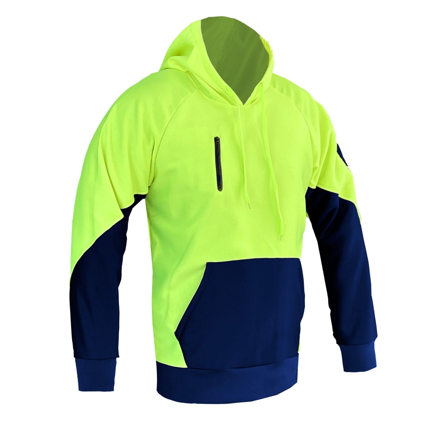 Yellow Fleece Hoodie Brushed Hooded Jacket Sweatshirt Jumper Pullover