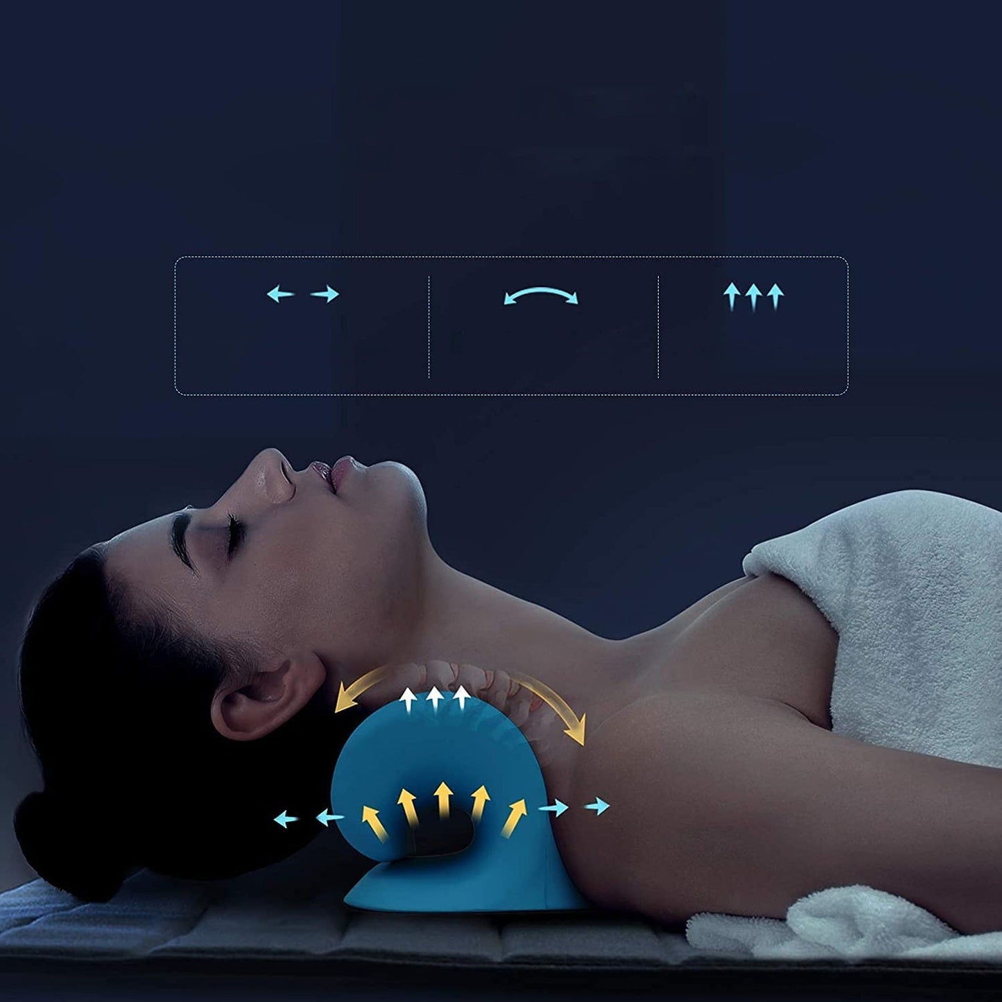 Cervical Neck Stretcher Device Traction Pillow for Pain Headaches TMJ Relief