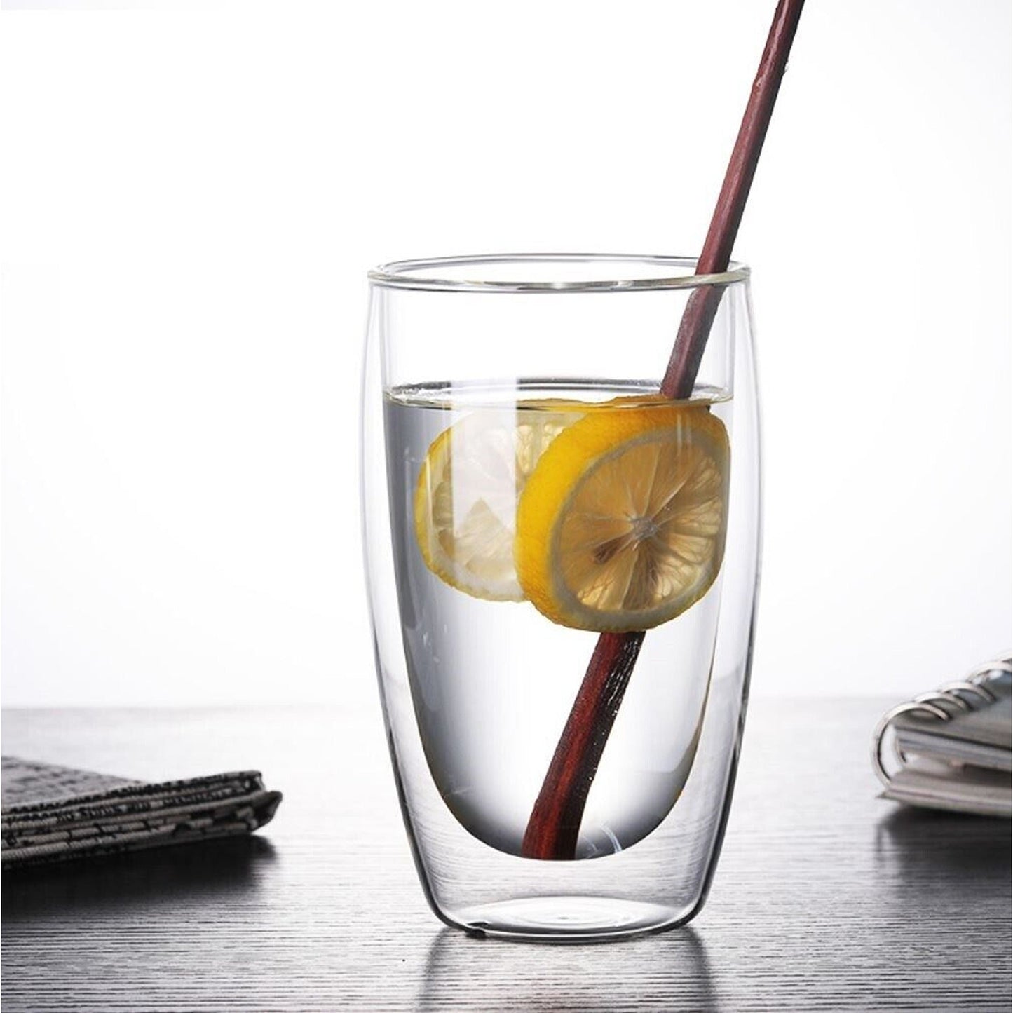 350ml Double Wall Insulated Glass Mugs for Coffee and Tea