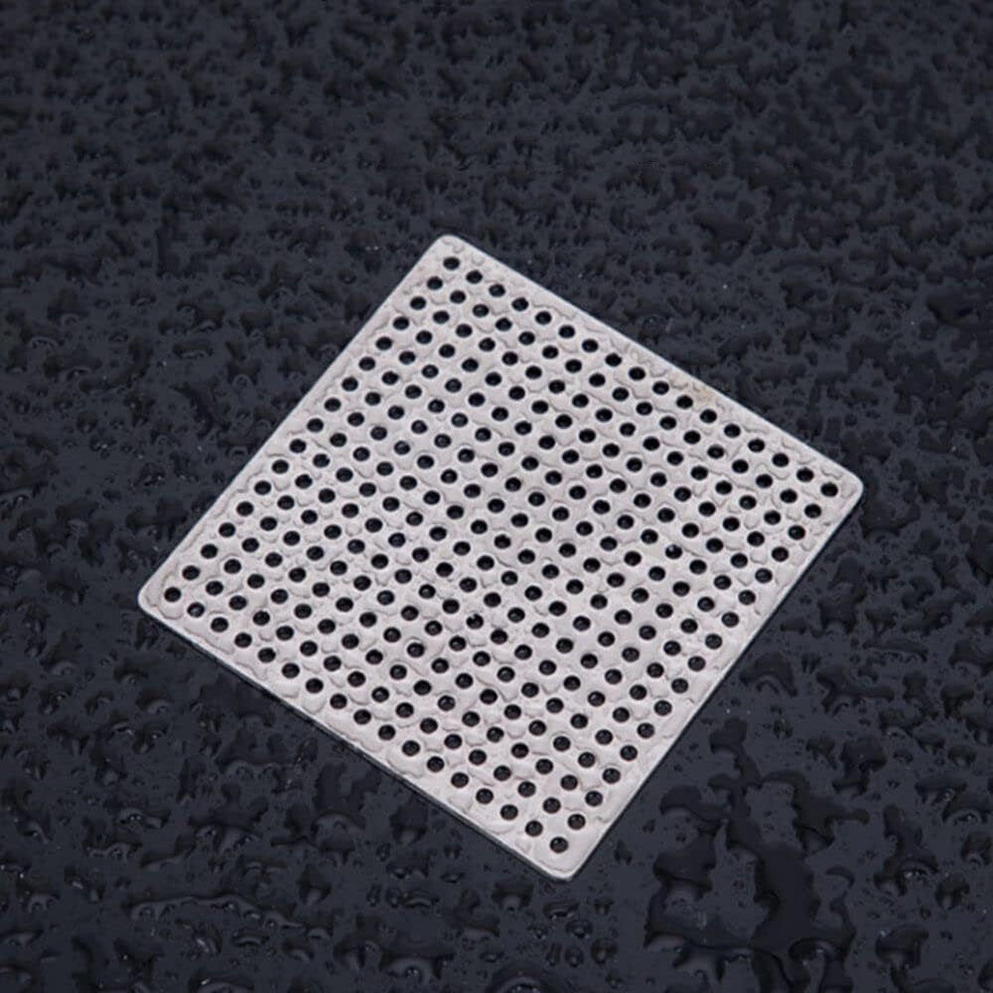 Square Shower Drain Cover Stainless Steel Hair Catcher